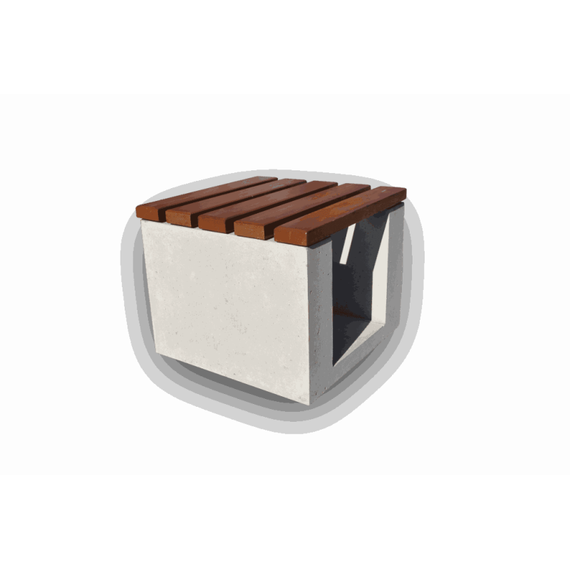 Betononis kvadratinis suoliukas