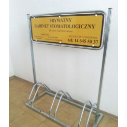 Dviračių stovas ECHO-3 su reklama