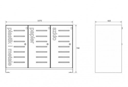 Šiukšlių dėžė rūšiavimui...