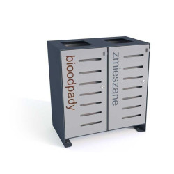 Šiukšlių dėžė rūšiavimui "Ajaks III" 2x80 l | Margas parkas