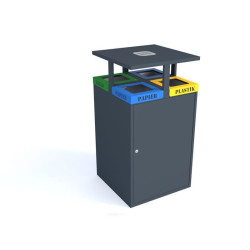 Šiukšlių dėžė rūšiavimui Cube VIII 4x80 l 4 kamerų