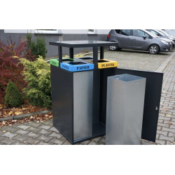 Šiukšlių dėžė rūšiavimui Cube VIII 4x80 l 4 kamerų