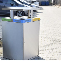 Šiukšlių dėžė rūšiavimui Cube VIII 4x80 l 4 kamerų