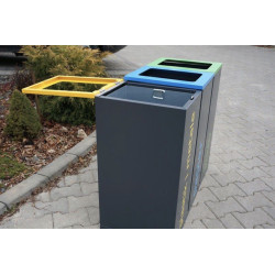 Šiukšlių dėžė rūšiavimui Satis III 3x60 l | Margas parkas