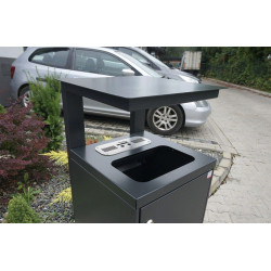 Šiukšlių dėžė atliekoms "Platon V" su stogeliu