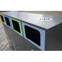 Šiukšlių dėžė rūšiavimui Etna IV 4x80 l + peleninė