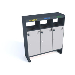 Šiukšlių dėžė rūšiavimui Aster III 3x40 l