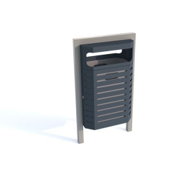 Šiukšlių dėžė Solaris III konstrukcija su angomis iš dviejų pusių