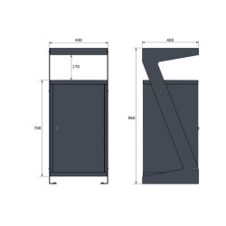 Šiukšlių dėžė Luna I 60 l