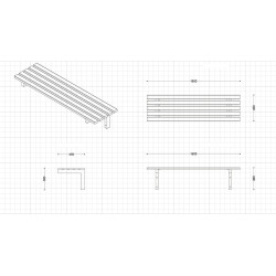 Suoliukas LA 12.08 (tvirtinamas prie sienos)