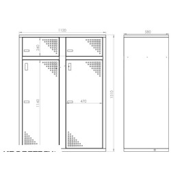 Elektrinio paspirtuko saugykla dviejų vietų "Krosbox"