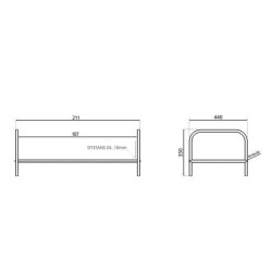 Padangų stovas, ratlankiai su ratlankiais MINI PION-4 cinkuotas