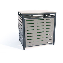 Atliekų konteinerio korpusas III /1100 l dviejų spalvų