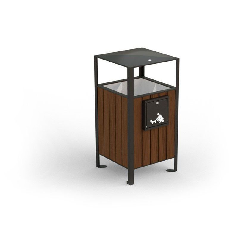 Šiukšlių dėžė Promyk I su stogeliu su maišelių konteineriu šunų išmatoms