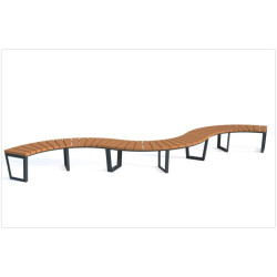 Lenktas suolas be atlošo Amant III | Parkelis.lt