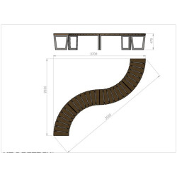 Lenktas suolas be atlošo Amant II