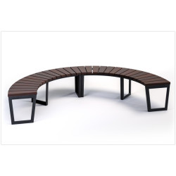 Pusapvalis lenktas suolas be atlošo Amant IV | Parkelis.lt