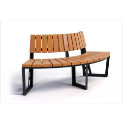 Lenktas suolas su atlošu Amant I | Parkelis.lt