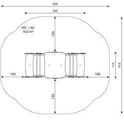 Aštuonvietės spyruoklinės sūpynės
