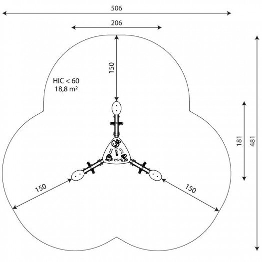 Trivietės spyruoklinės sūpynės