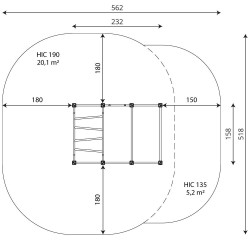 Skirtingų lygių skersinių kompleksas su kopėtėlėmis