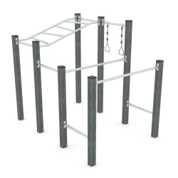 Skirtingų lygių skersinių kompleksas su kopėtėlėmis | Aikštelių įranga