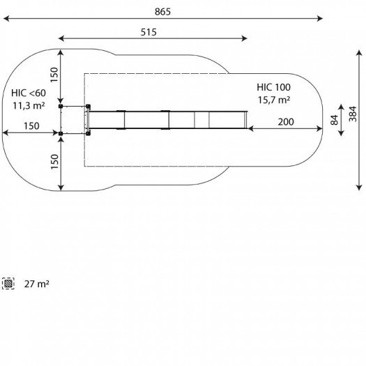 Čiuožykla su platforma 515 cm