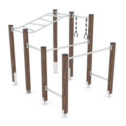 Mediniai skersiniai su kopėtėlėmis | Lauko sporto aikštelei