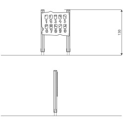 Interaktyvi lenta su brailio raštu | Lauko manipuliacinės sienelės