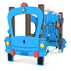 Medinė POLICIJOS MAŠINA | Žaidimų aikštelėms | Edukacinė įranga