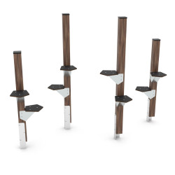 Mediniai laipiojimo stulpai | Viešosioms ervėms | Edukacinė įranga