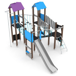 Vaikų žaidimų medinis kompleksas | Laisvalaikio vaikams įrenginiai