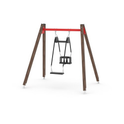 Medinės dvigubos sūpynės