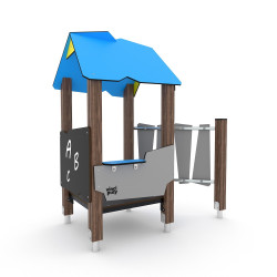 Medinis namelis su piešimo lenta