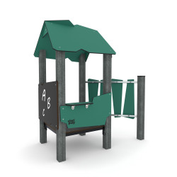 Žaidimų namukas su piešimo lenta | Žaidimų aikštelės įranga mažiesiems