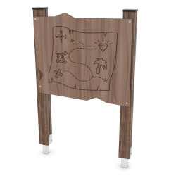 Medinė interaktyvi lenta ŽEMĖLAPIS | Lauko edukacinė įranga