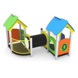 Žaidimų aikštelė su tuneliu | Moderni žaidimų aikštelė mažiausiems