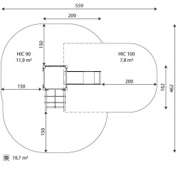 Žaidimų aikštelė su čiuožykla | Lauko žaidimų aikštelėms | VinciPlay