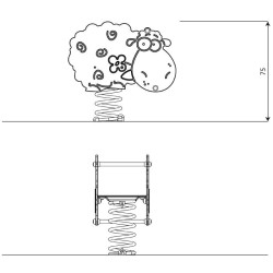 Balansinės sūpynės AVELĖ | Saugūs lauko žaidimų aikštelių elementai