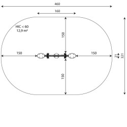 Balansinės sūpynės ZEBRIUKAI | Saugios sūpynės žaidimų aikštelėms