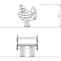 Balansinės sūpynės LAIVELIS | Saugūs žaidimų aikštelių elementai